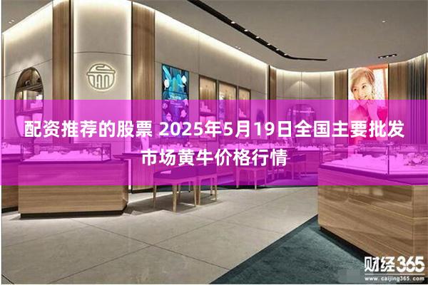 配资推荐的股票 2025年5月19日全国主要批发市场黄牛价格行情